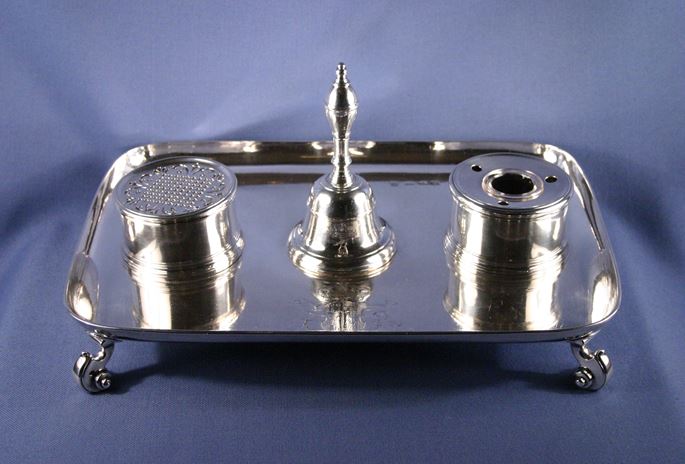George I silver oblong inkstand by Simon Pantin I, London 1725 and 1726 | MasterArt